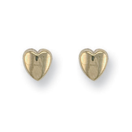 Hearts Gold Stud Earrings