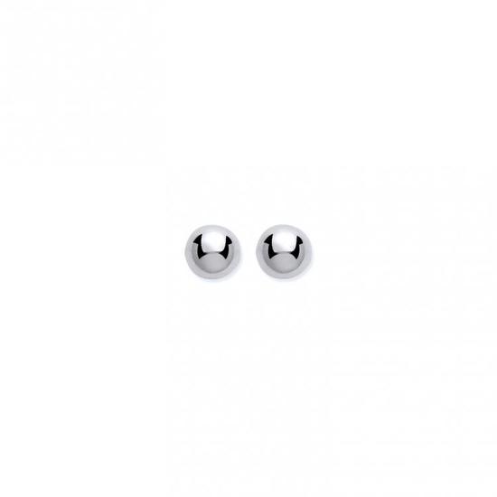 9ct White Gold 4mm Ball Stud Earrings 