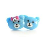 Adjustable ring with pair of blue bears