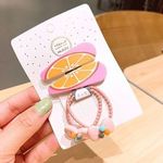 Orangen und Maschen Haarschmuckset (4 Stk)