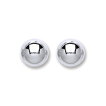 8mm rhodinierte Kugeln Silberohrstecker